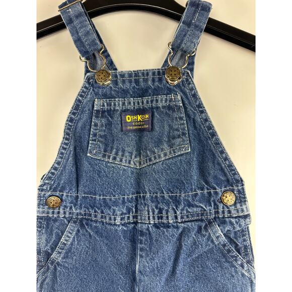 Vintage OshKosh B’gosh Baby Toddler Overalls 2T USA Union Made Blue Denim Bib - Picture 4 of 14